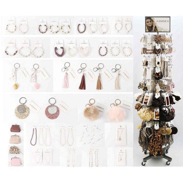 Accesoires assortment 588pcs in metal stand