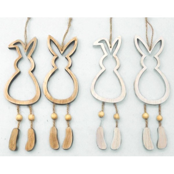 Wooden hanger 'Easterbunny silhouette' 21x5,5cm