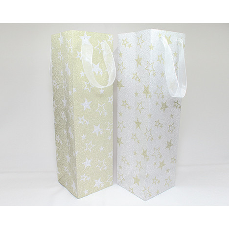 Gift bag stars bottle 32x10cm