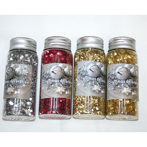Decoglitter in tin with metal lid 40g each
