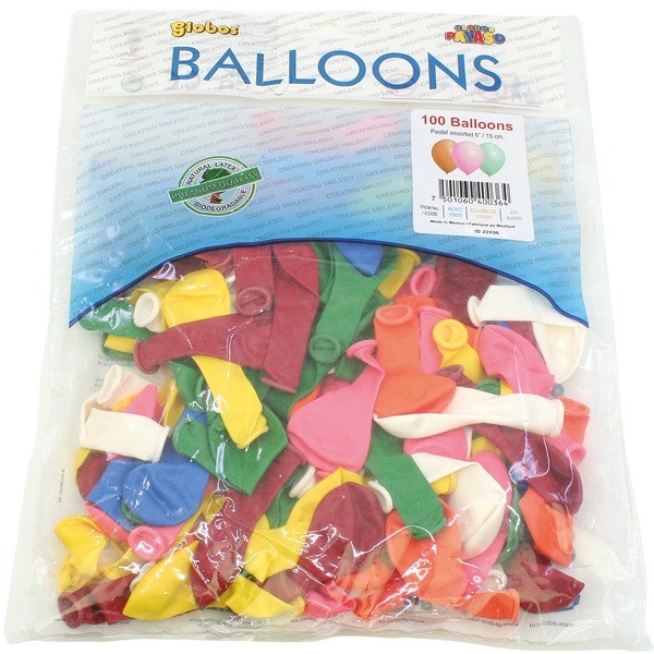 Luftballons 100Stk Farben sortiert im Beutel