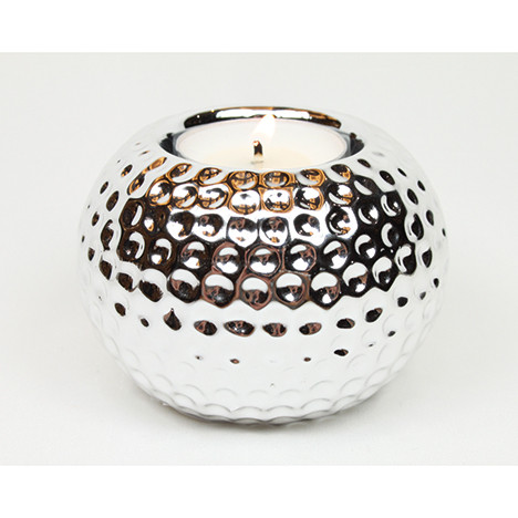 Dolomeit tealight holder 9x7cm silver chrome