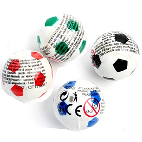 Bouncy ball 3,2cm football 4fold assorted