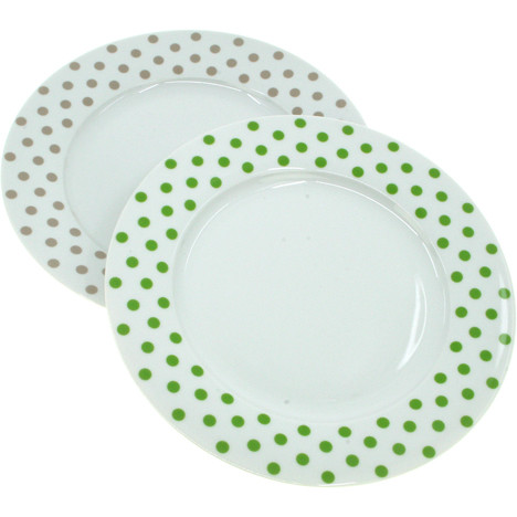 Porcelain Dinner Plates Dots ca. 27cm