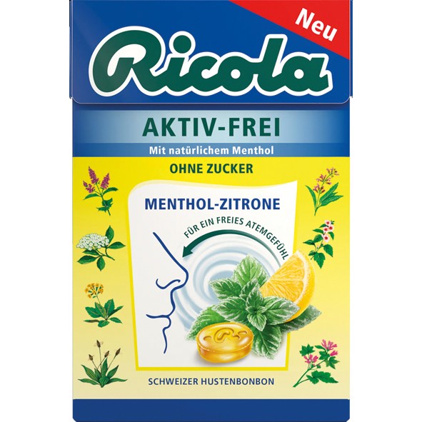 Food Ricola 50g Aktiv-Frei Menthol Zitrone