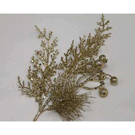 Decoration branch gold glitter XL 33x16cm