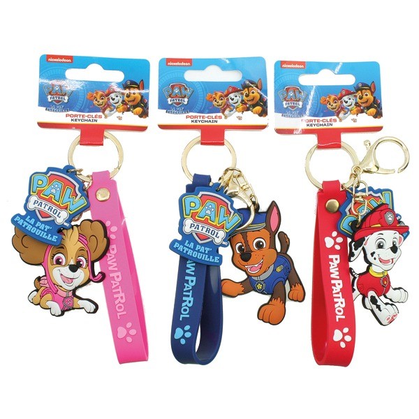 Key ring PAW Patrol silicone 4 pieces, 3 ass
