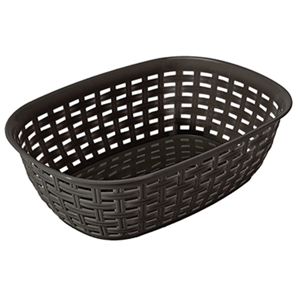 Korb im Rattanlook 25,6x18,4x 7,4cm, schwarz