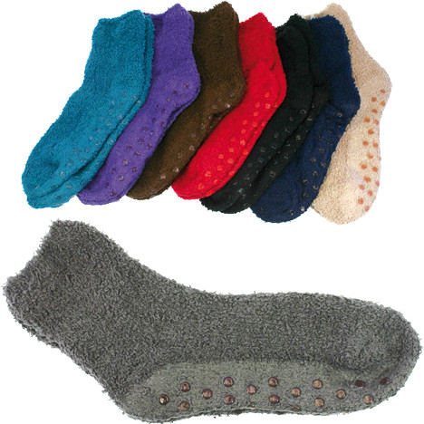 Socken Kuschelsocken Uni ABS 9 Farben sortiert